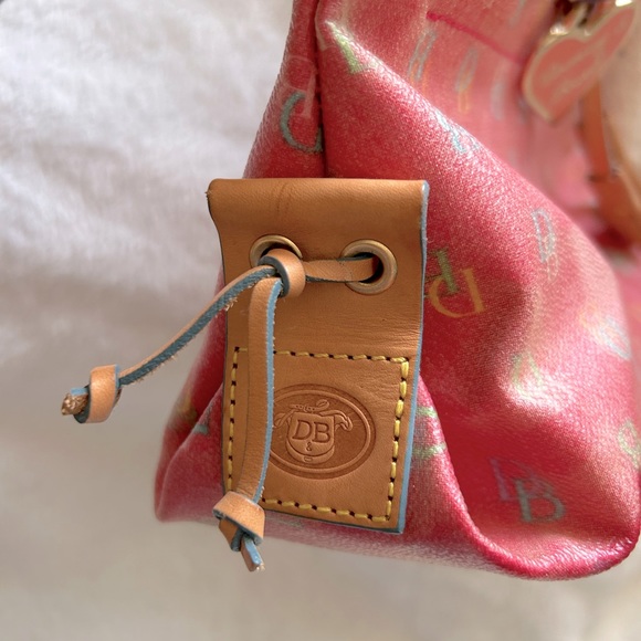 Dooney & Bourke Y2K vintage pink rainbow tiny tassel tote bag πππ - Picture 8 of 14